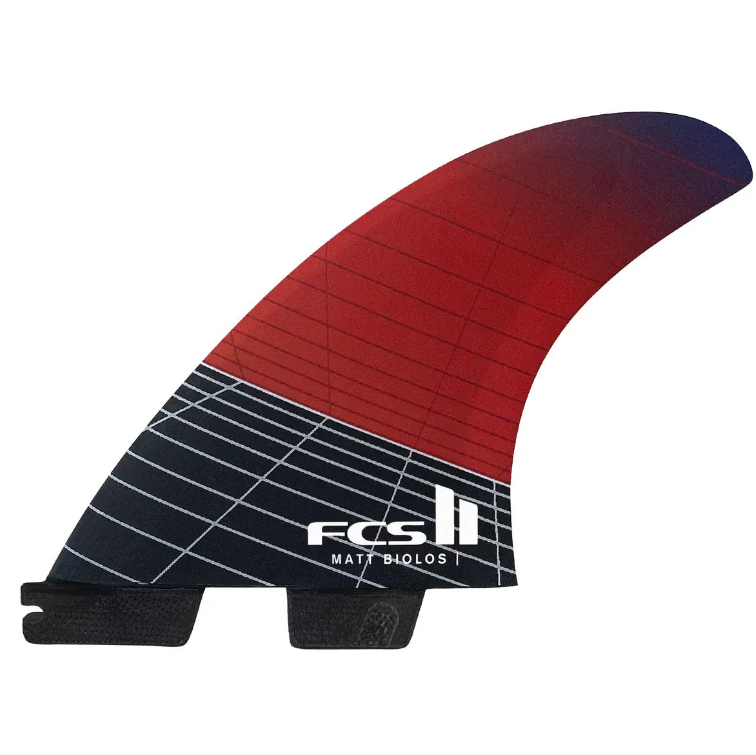 FCS II MB PC Carbon Tri-Quad Medium Fin Set - Red