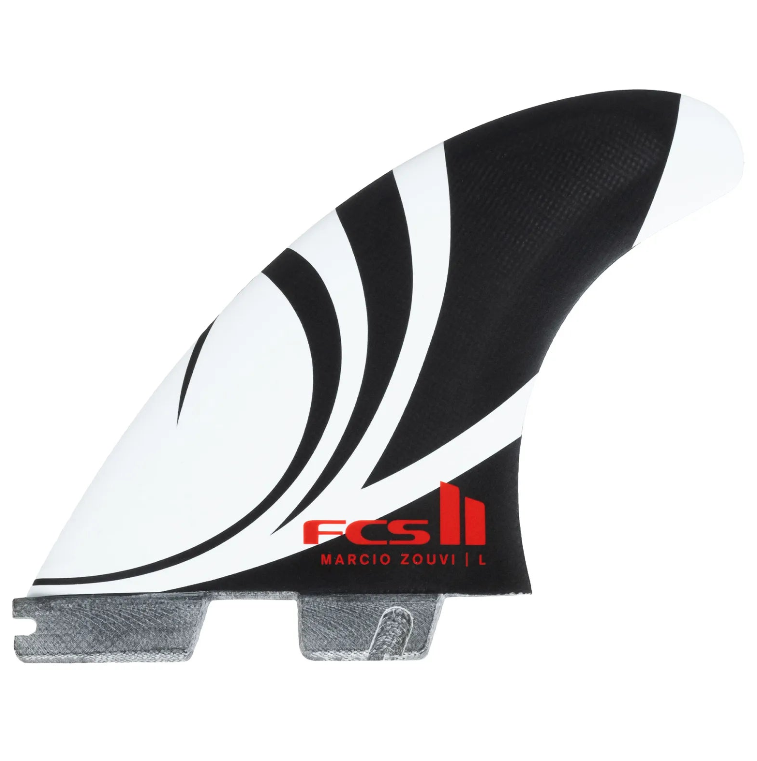 FCS II Sharp Eye PC Tri Medium Fins - Black / White