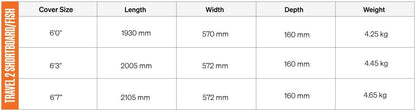 FCS Travel 2 Shortboard/Fish Board Cover - Alpine