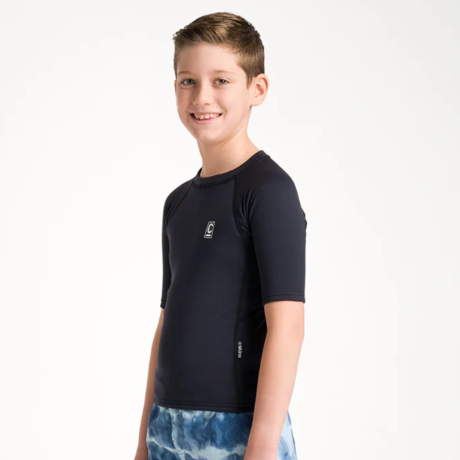 C-Skins HDi Skins Junior Short Sleeve Vest - Black
