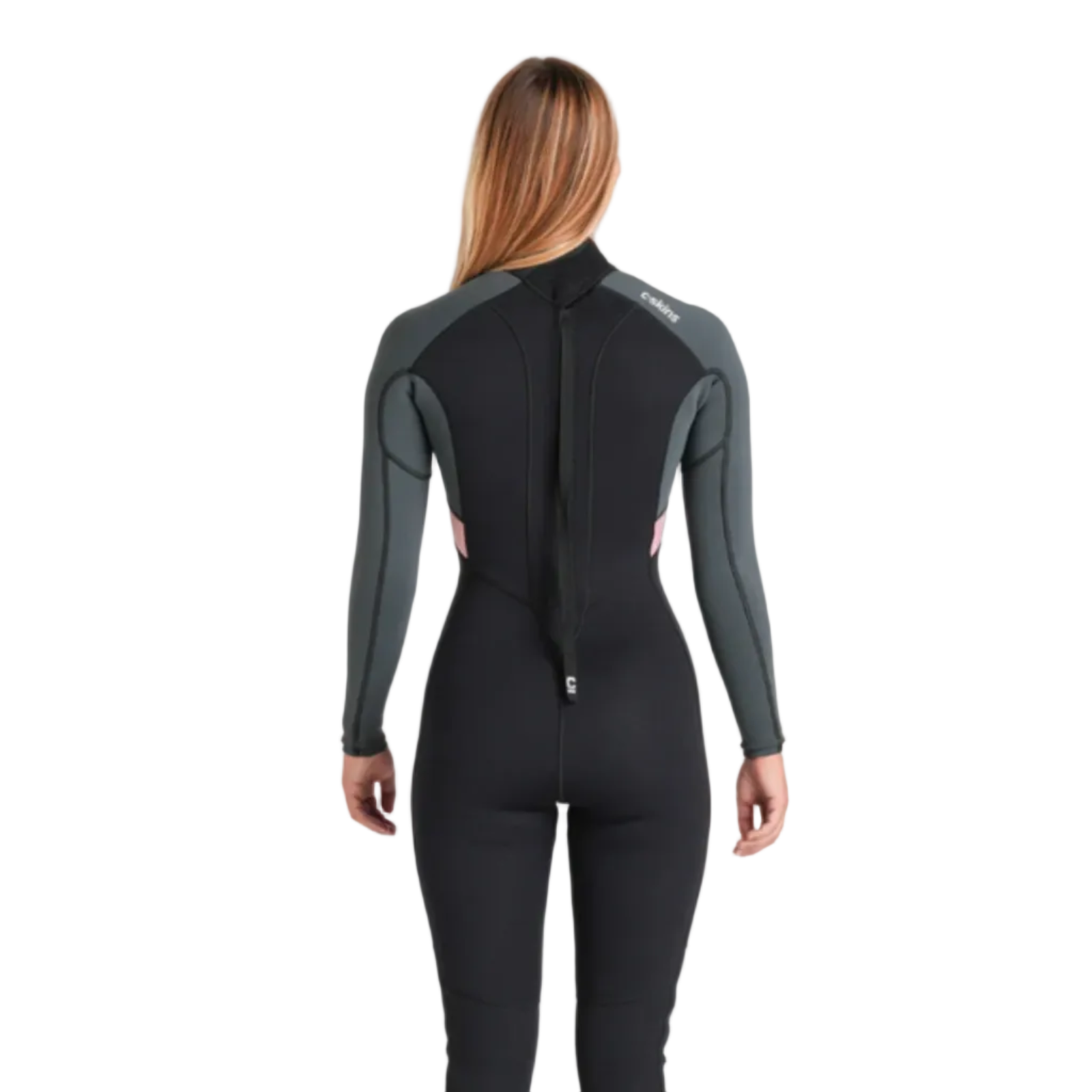 C-Skins NuWave Element 3/2mm Womens FL Back Zip Steamer 2026 - Black/Forest Green/Rose