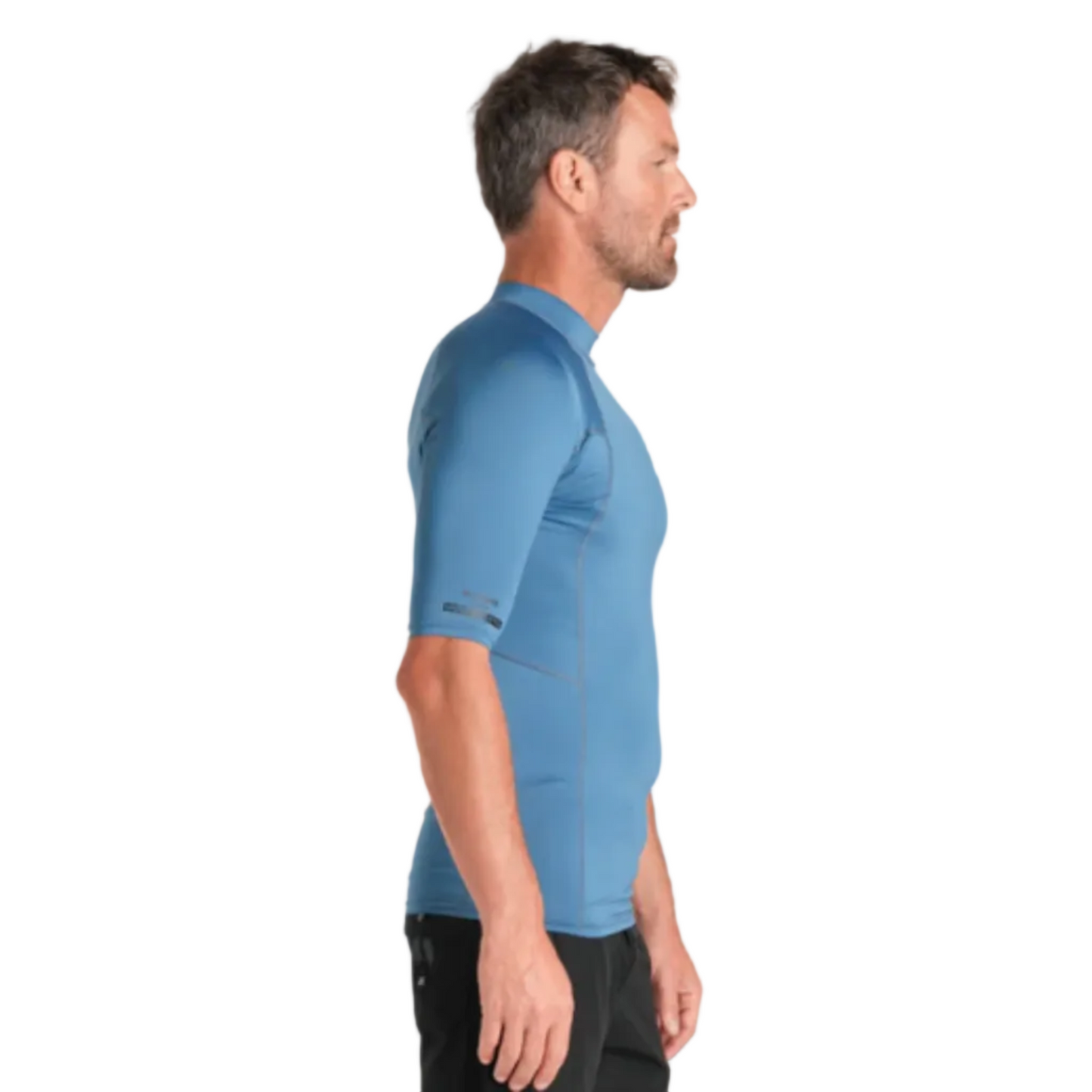 C-Skins NuWave UV Basics Mens Short Sleeve Rash Vest - Steel Blue