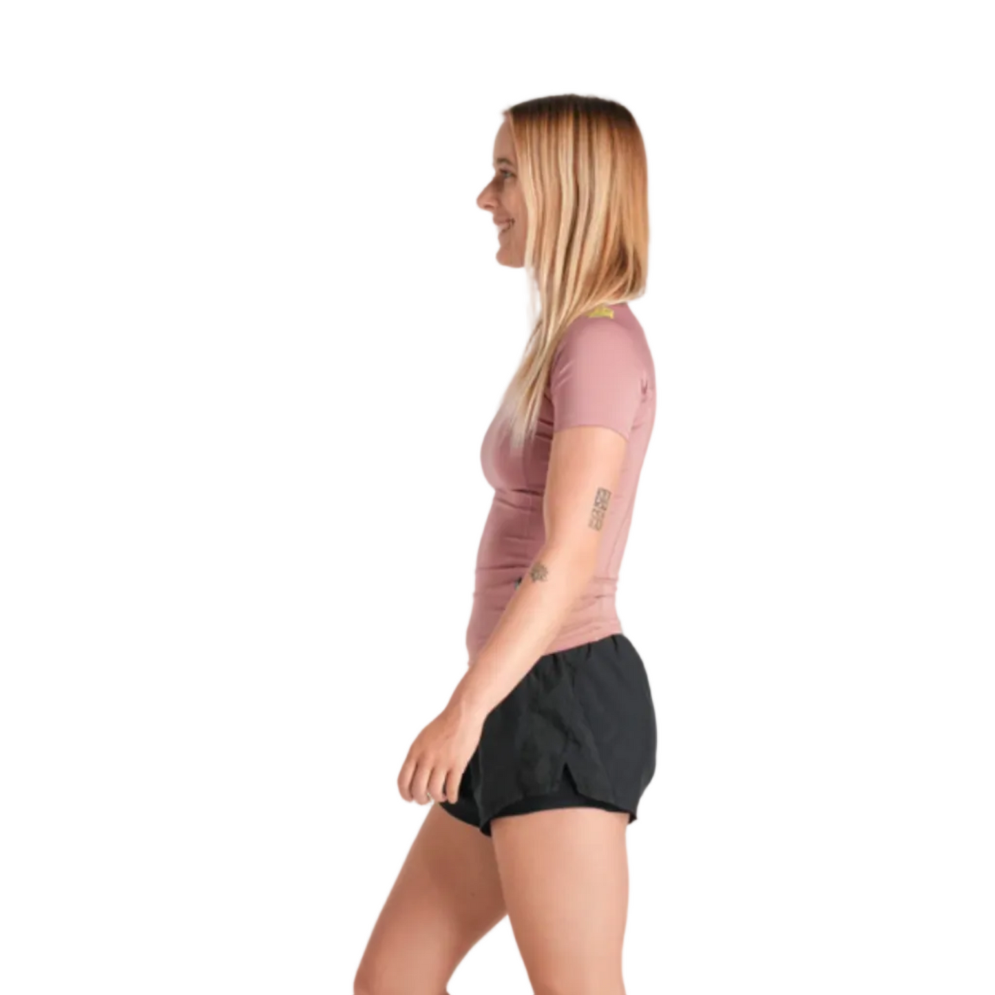 C-Skins NuWave Rash X Womens Short Sleeve Rash Vest - Rose/Lime