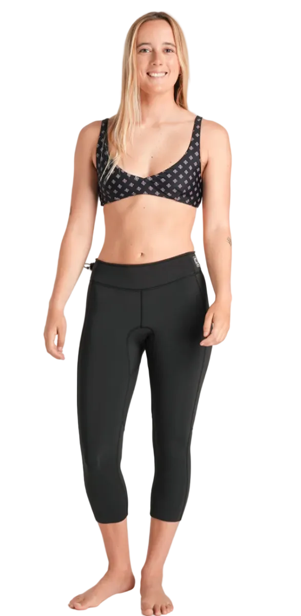 C-Skins NuWave Solace Lite 1.5mm Womens FL 3/4 Wetsuit Leggings - Black/White