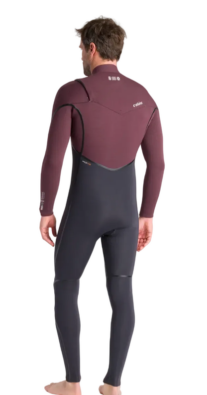 C-Skins NuWave Wired 4/3mm Mens LQS Chest Zip Steamer 2026 - Meteor/ Rust X/ White