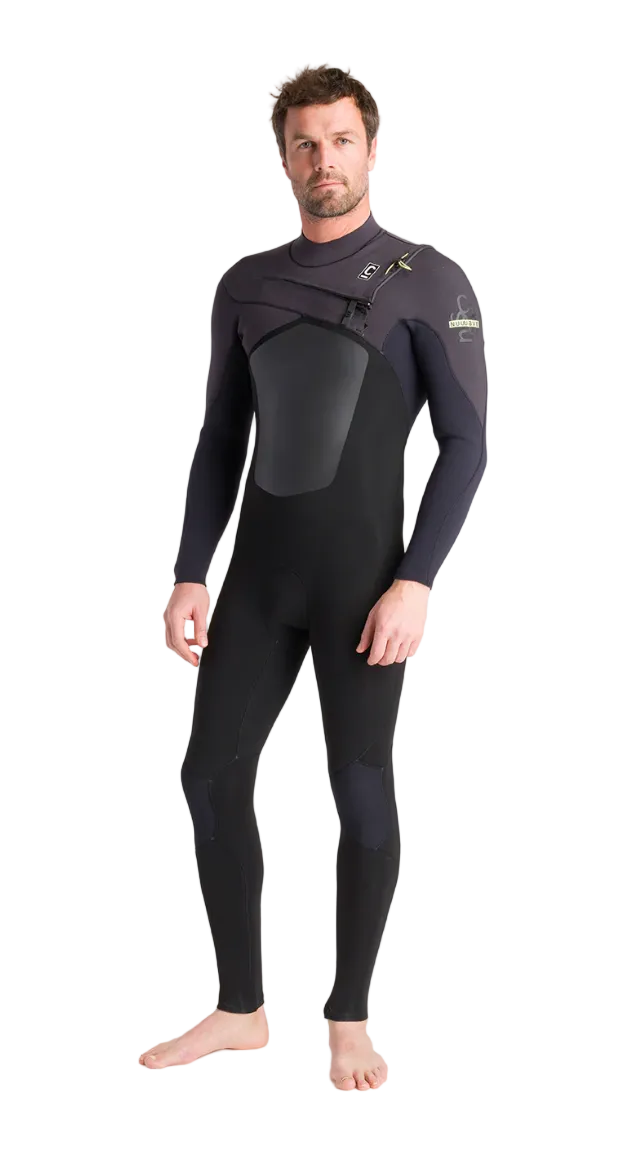 C-Skins NuWave ReWired 5/4mm Mens GBS Chest Zip Steamer 2026 - Black/Meteor/Lime