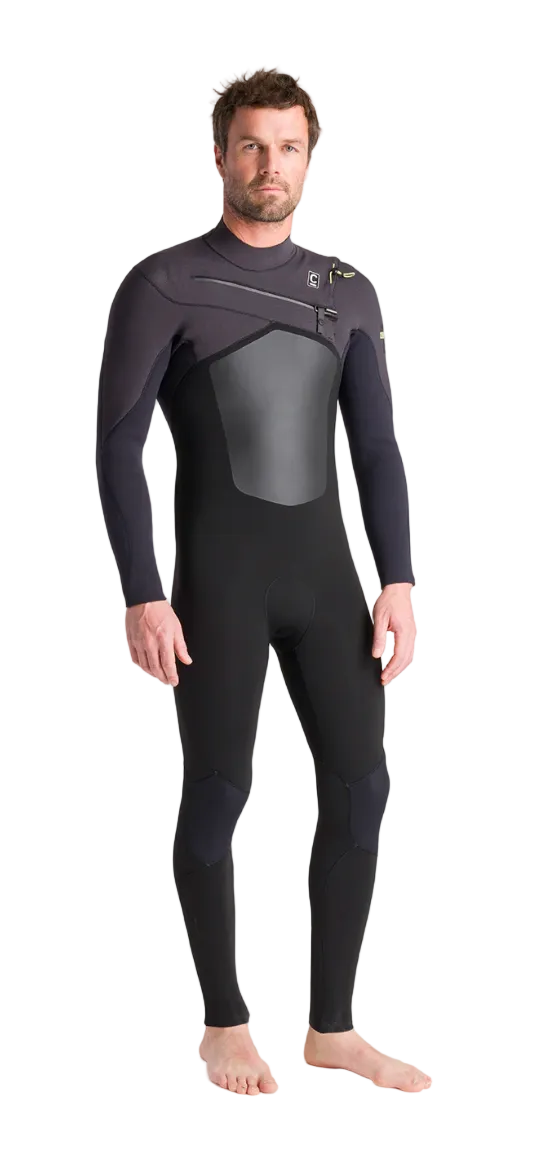 C-Skins NuWave ReWired 5/4mm Mens GBS Chest Zip Steamer - Black/Meteor/Lime