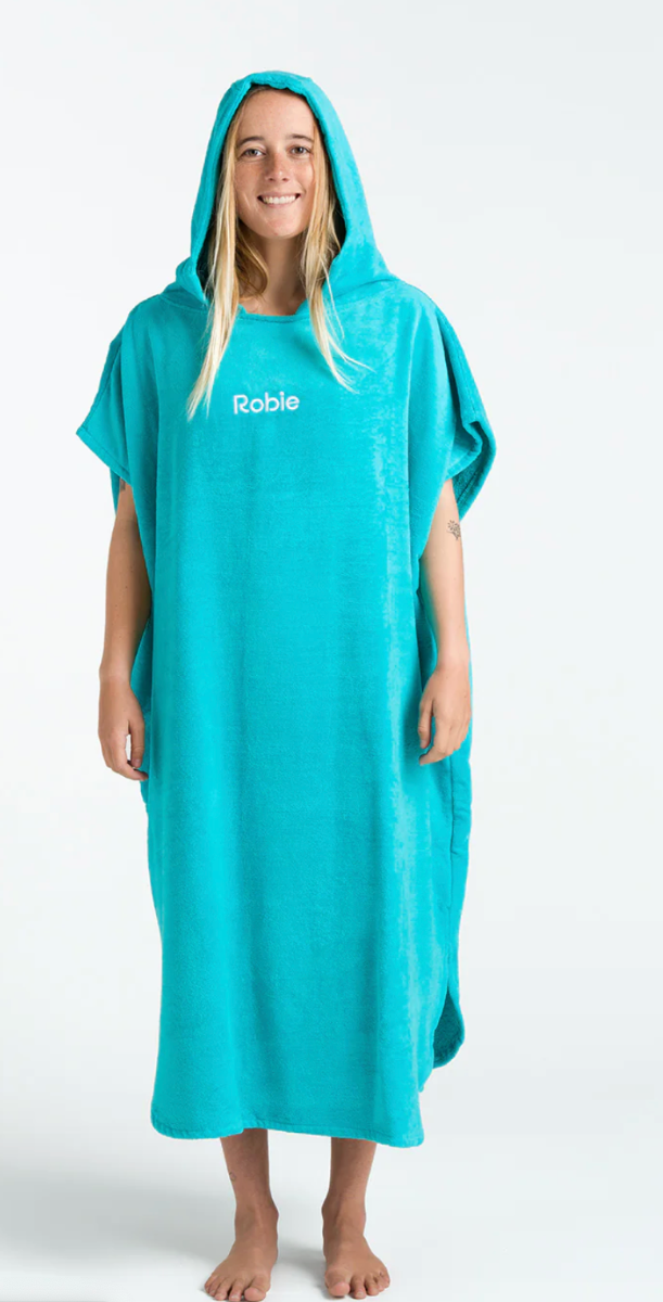 Robie Robes Original Short Sleeve Changing Towel - Ceramic Aqua