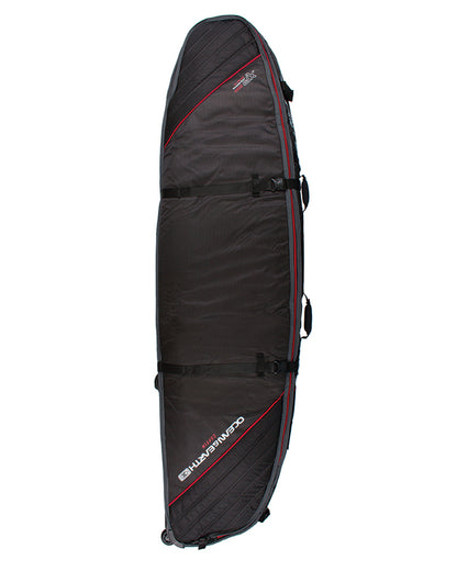 Ocean and Earth Quad Wheel 6ft6 Shortboard Board Cover - Black - Full View