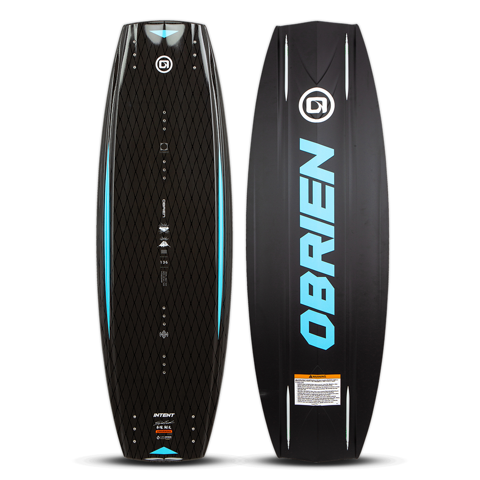 O'Brien Intent Wakeboard - Black/Blue - Full View