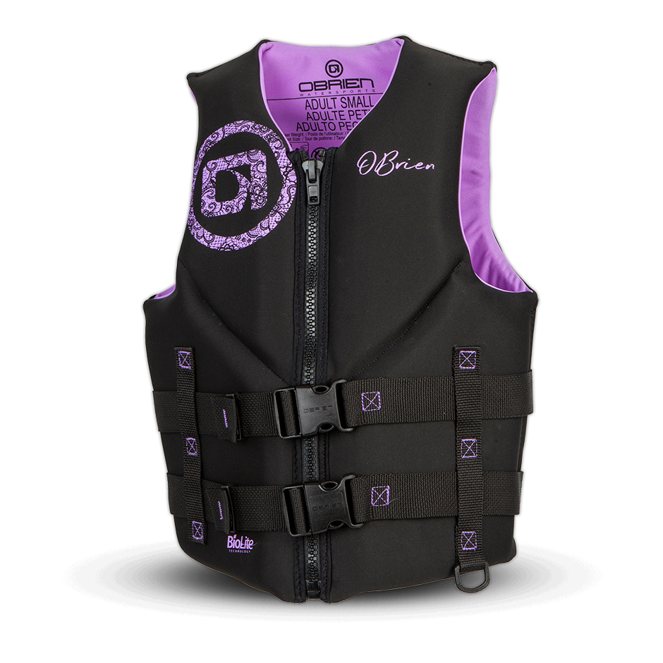 O'Brien Traditional Womens Life Jacket - Orchid - Full View