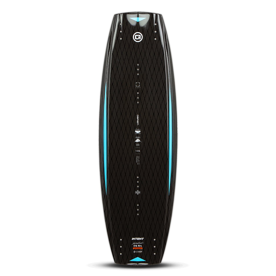 O'Brien Intent Wakeboard - Black/Blue - Top