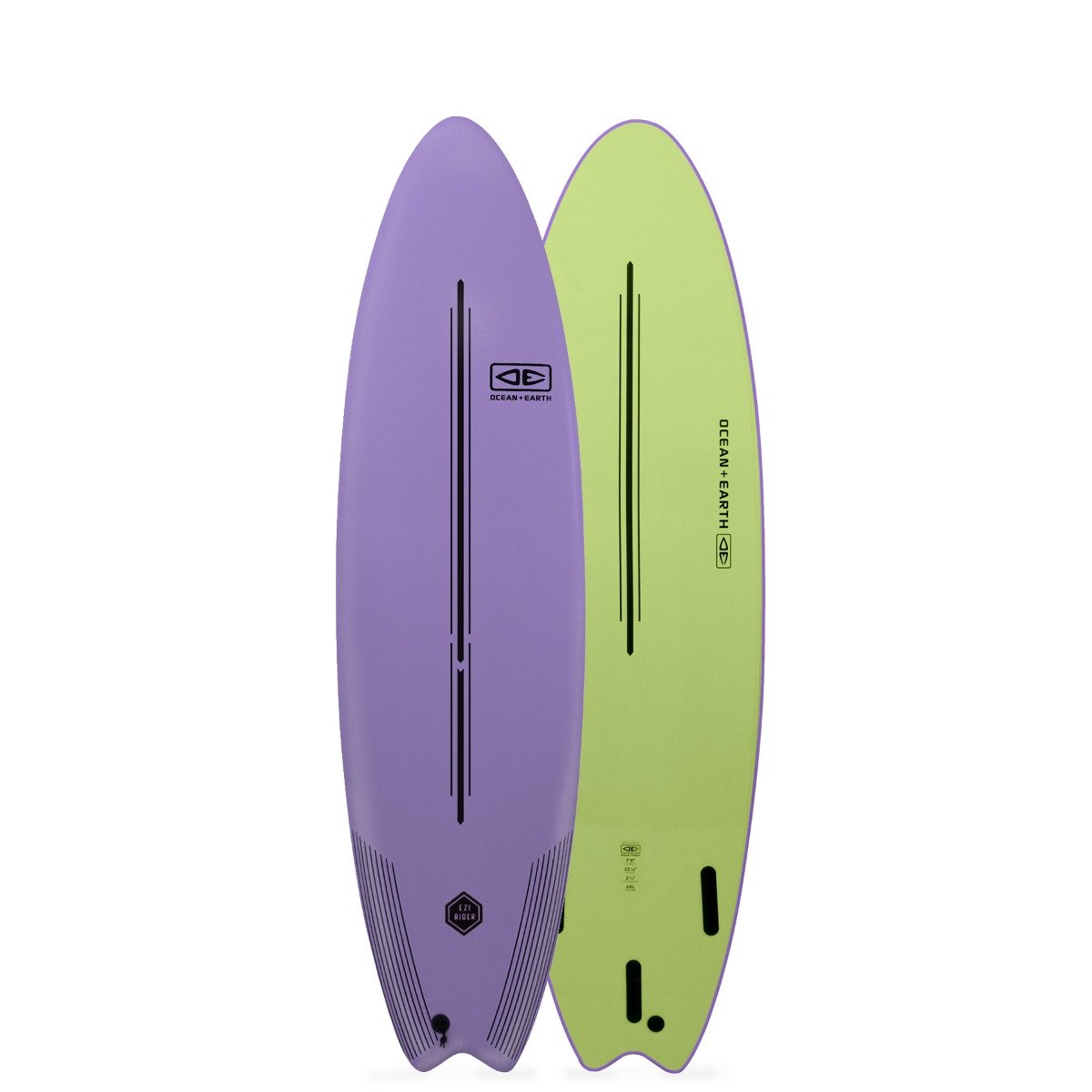 Ocean & Earth 7'0 EZI Rider Softboard in Purple
