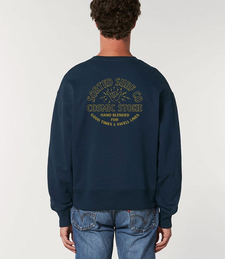 Sorted Surf Shop Unisex Shaka Sweater in French Navy