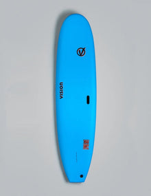 Softboard Vision VCT Shoot Out 7'6" - Cyan/Warm Red Ripple