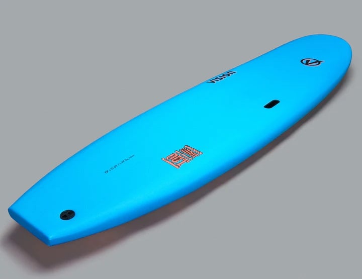 Vision VCT Shoot Out 7'6" Softboard - Cyan/Warm Red Ripple