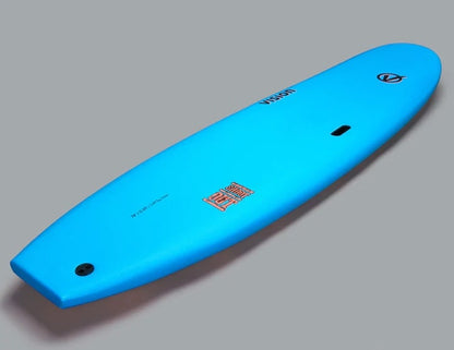 Vision VCT Shoot Out 7'6" Softboard - Cyan/Warm Red Ripple
