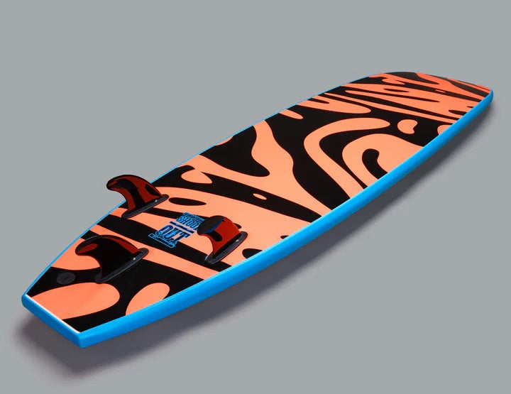 Vision VCT Shoot Out 7'6" Softboard - Cyan/Warm Red Ripple