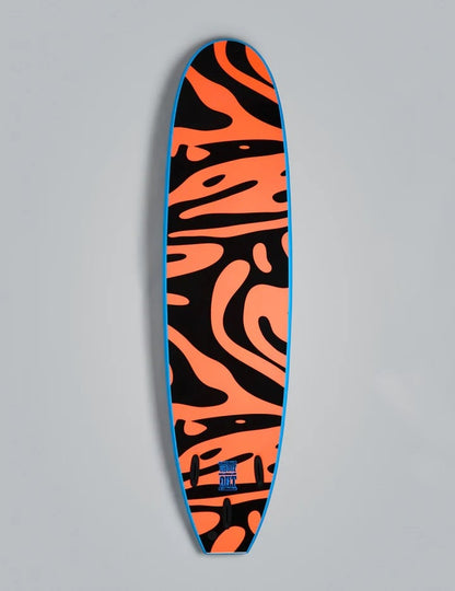 Vision VCT Shoot Out 7'6" Softboard - Cyan/Warm Red - Bottom
