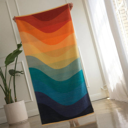 Slowtide Shores Premium Woven Towel - Rainbow