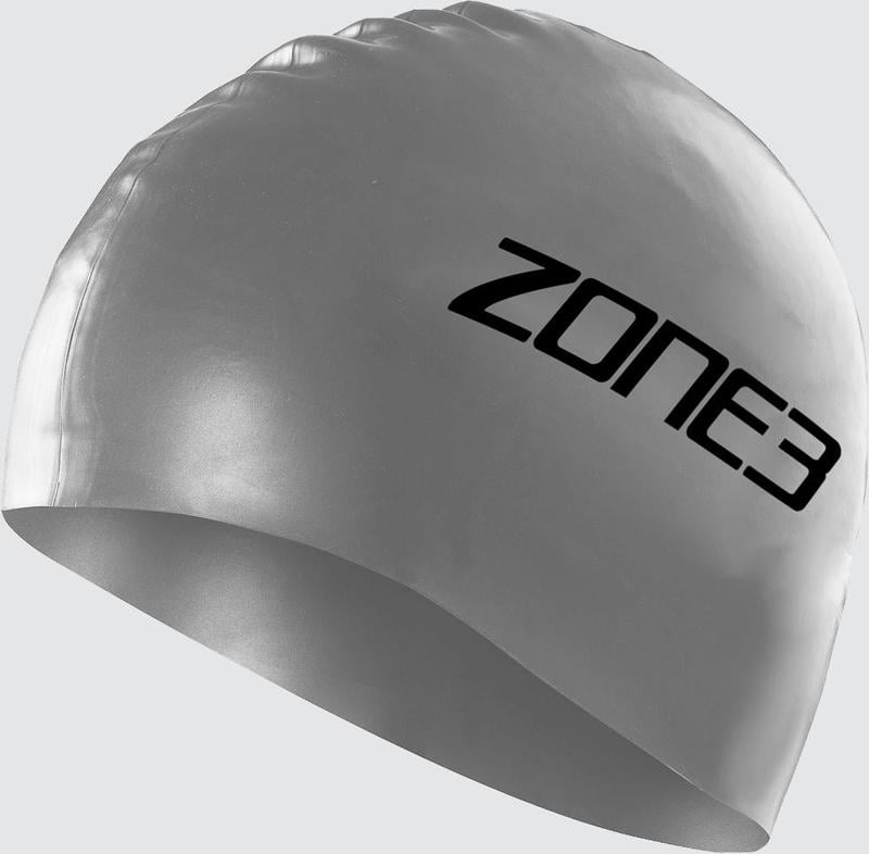 Zone 3 Silicone Athlete Swim Cap - Sliver
