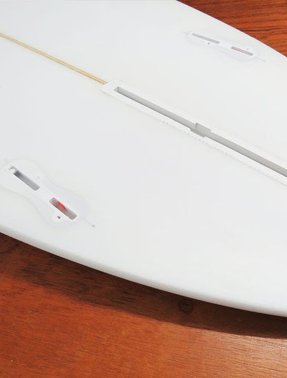 Rebel Mid Length Surfboard - Clear - Set Up