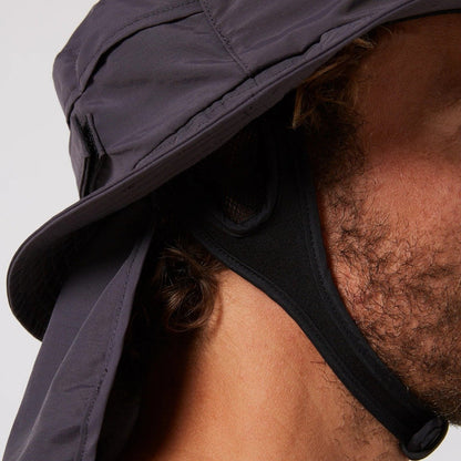 Ocean & Earth Indo Stiff Peak Surf Hat - Charcoal