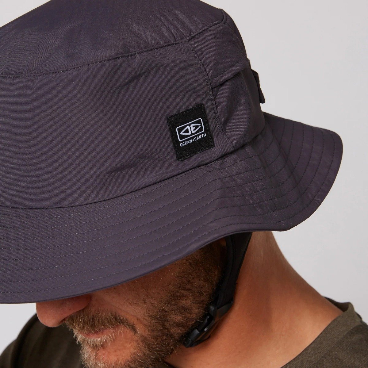 Ocean & Earth Indo Stiff Peak Surf Hat - Charcoal