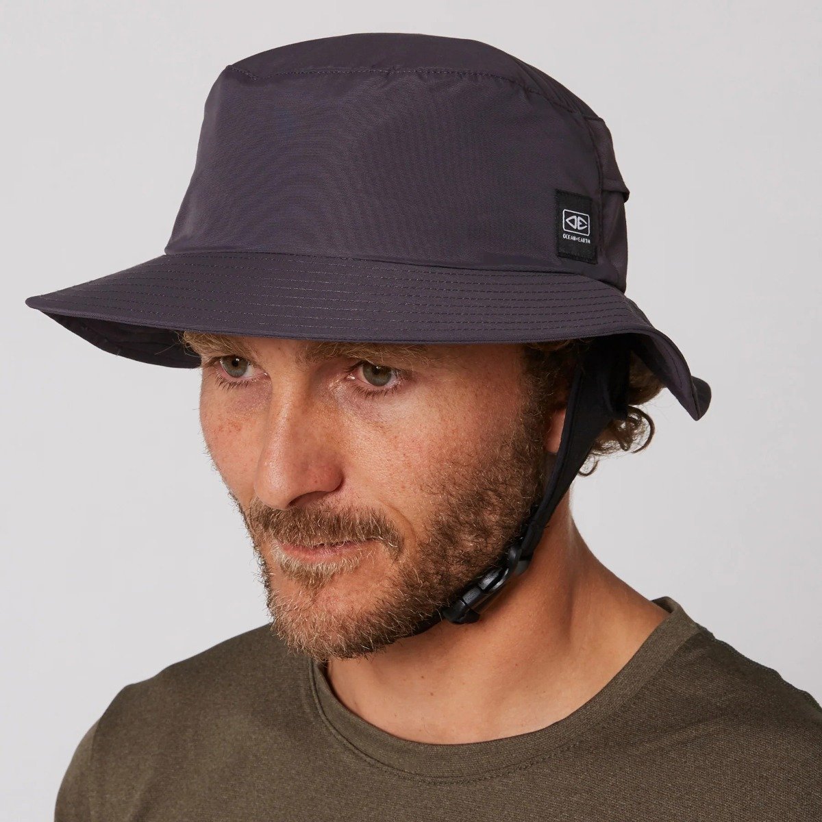 Ocean & Earth Indo Stiff Peak Surf Hat - Charcoal