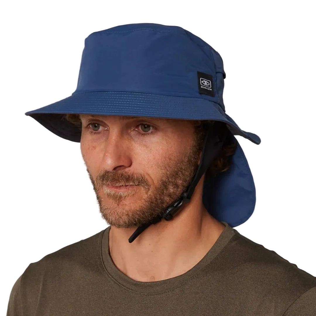 Ocean &amp; Earth Indo Stiff Peak Surf Hat in Navy