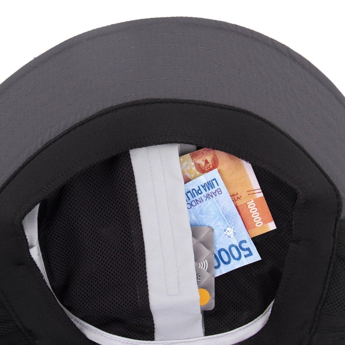Ocean & Earth Indo Stiff Peak Surf Hat - Charcoal
