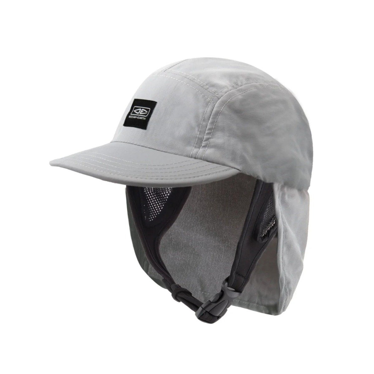 Ocean &amp; Earth Indo 5 Panel Legionnaire Surf Cap in Grey