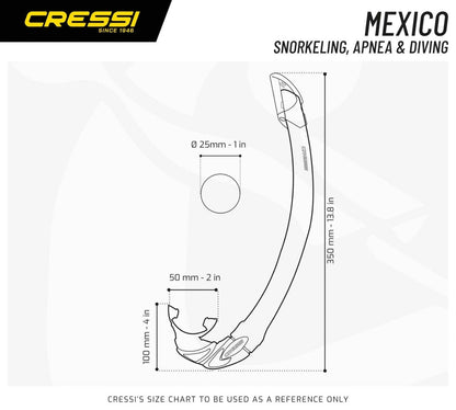 Cressi Mexico Snorkel - Clear