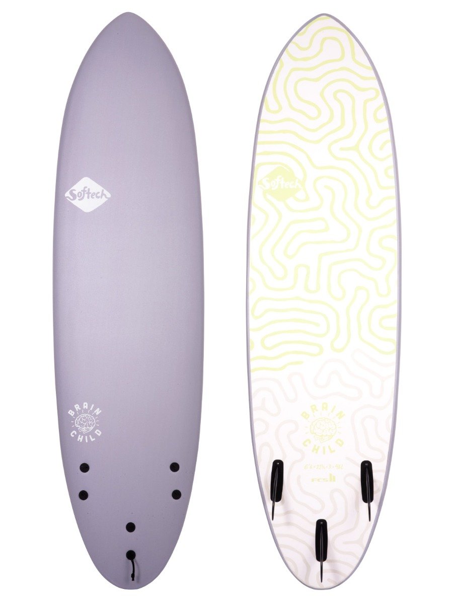 Softech Brainchild 6'6" FCS II Softboard - Green Wave