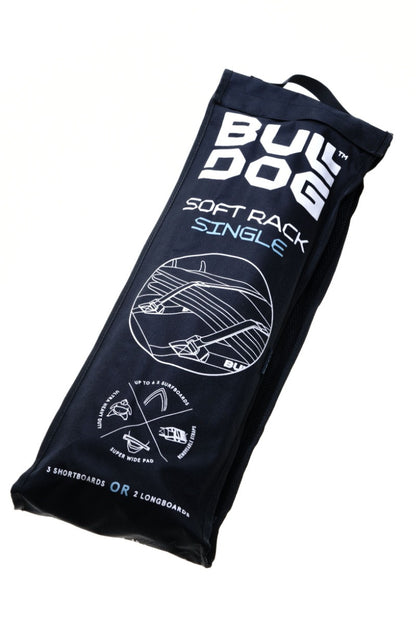 Bulldog Single Soft Surfboard Roof Rack - Black