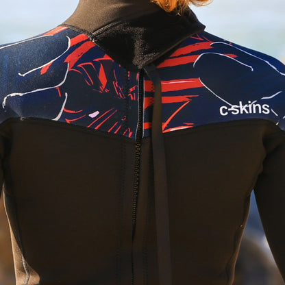 C-Skins NuWave Solace Lite 3/2mm Womens FL Back Zip Wetsuit 2026 - Black/Tropical