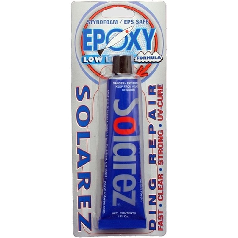 Solarez 1oz low light epoxy surfboard repair