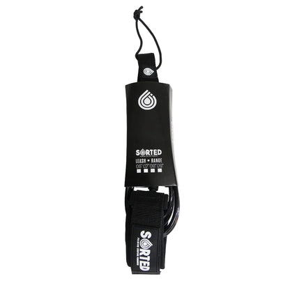 Sorted Surf Shop 6ft Surfboard Leash - Black - Front
