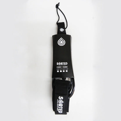Sorted Surf Shop 7ft Surfboard Leash - Black - Full View