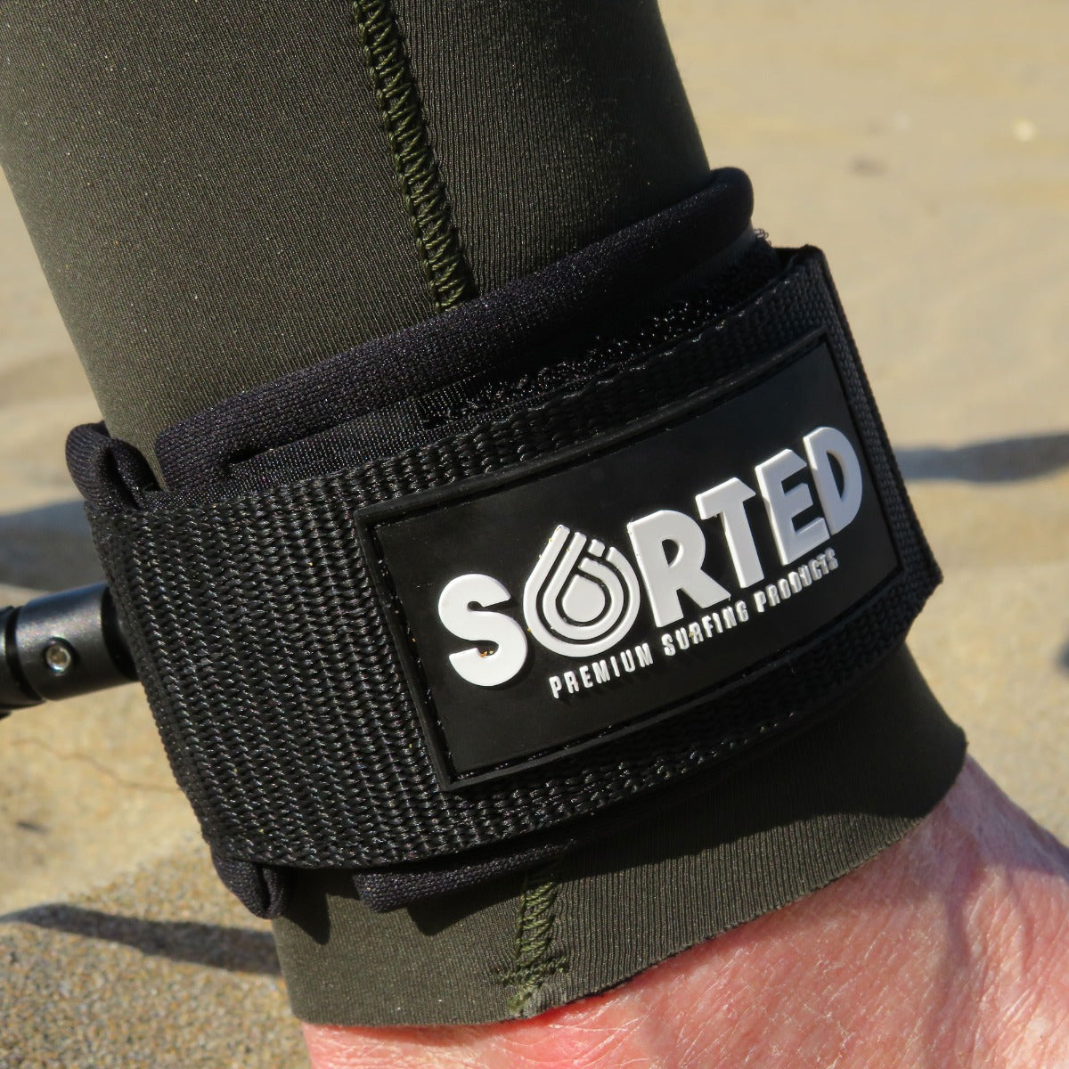 Sorted Surf Shop 8ft Surfboard Leash - Black - Close Up
