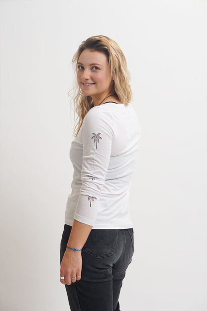 Sorted Surf Shop Long Sleeve Women's Top - White
