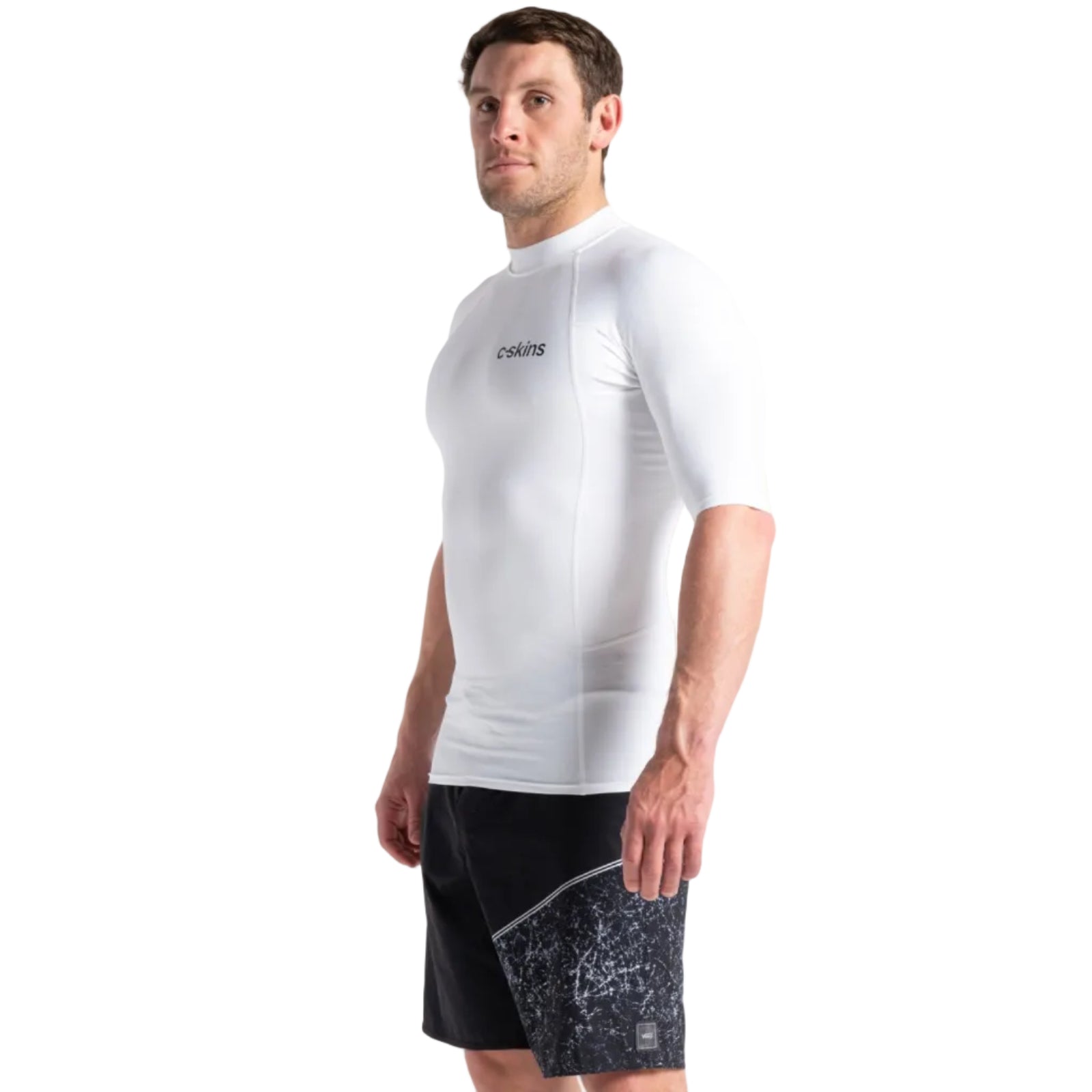 C-Skins UV Basics Men's Short Sleeve Vest in white