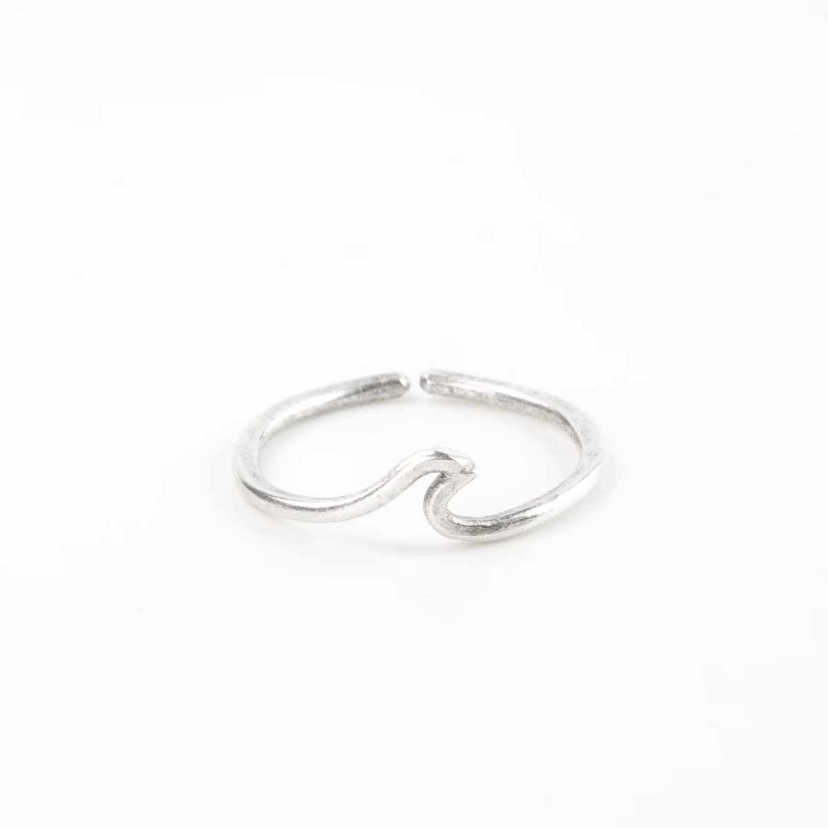 Pineapple Island Surfer Girl Wave Silver Plated Ring
