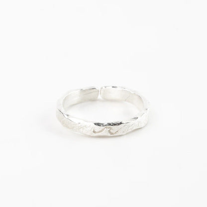 Pineapple Island Flow With It Engraved Wave Silver Plated Ring