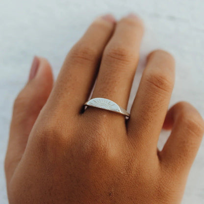 Pineapple Island Sunrise Ring - Silver Plated