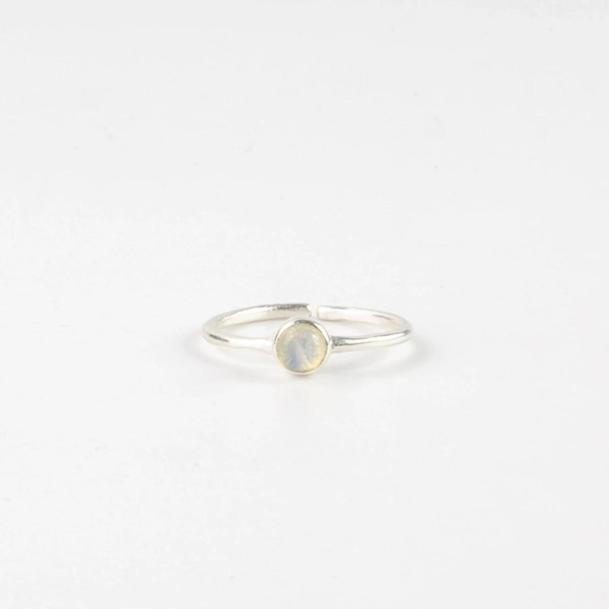 Pineapple Island Gemstone Adjustable Silver Plated Ring