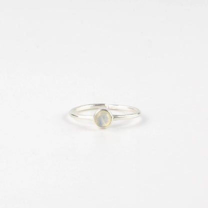 Pineapple Island Gemstone Adjustable Silver Plated Ring