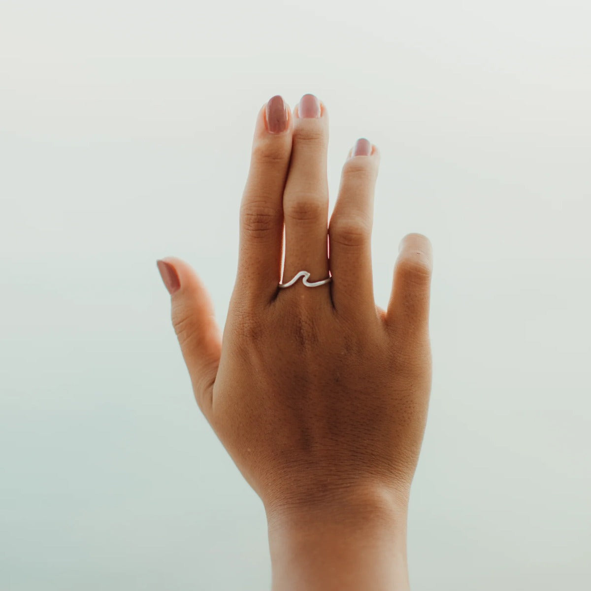 Pineapple Island Surfer Girl Wave Ring - Silver Plated