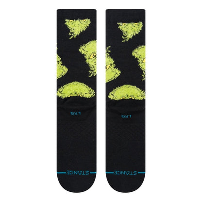 Stance Mean One Grinch Christmas Socks - Black