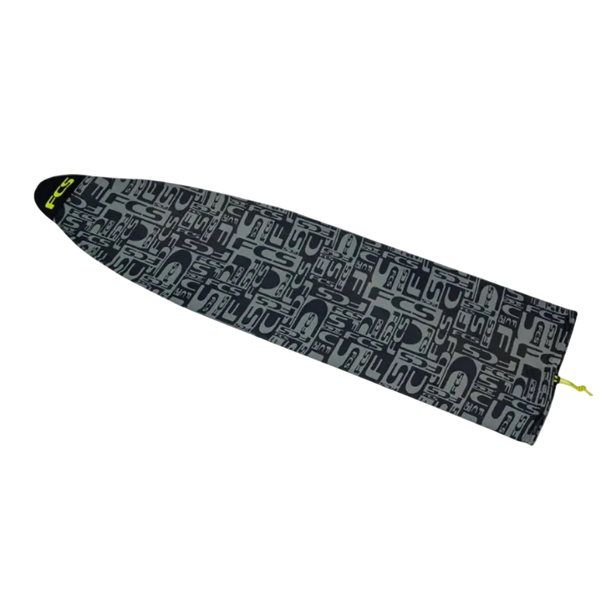 Grey and black fish board bag in a white background